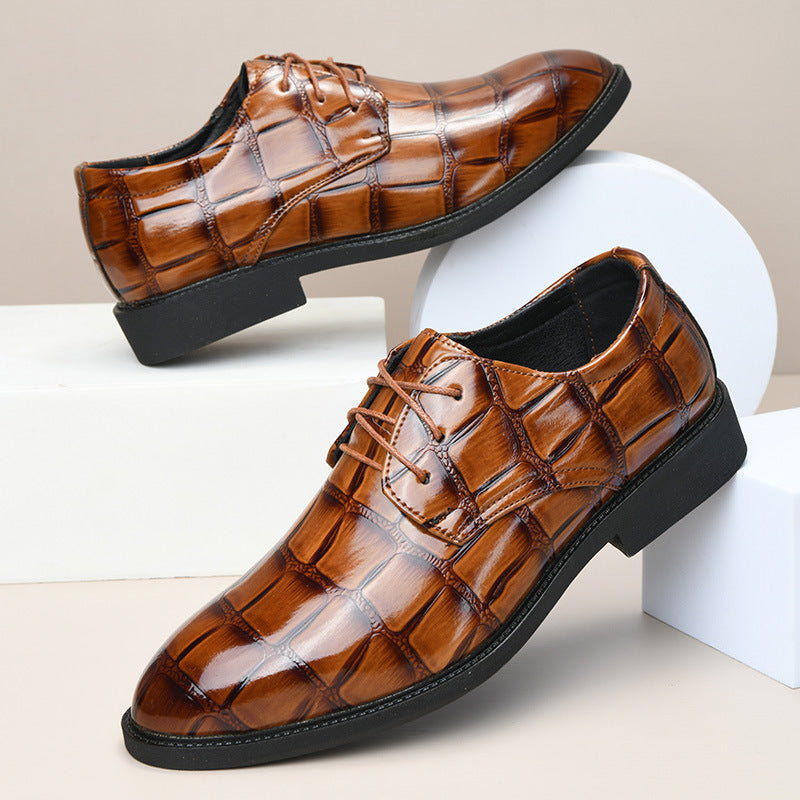 Men's Leather Wedding Shoes Formal Dress Footwear