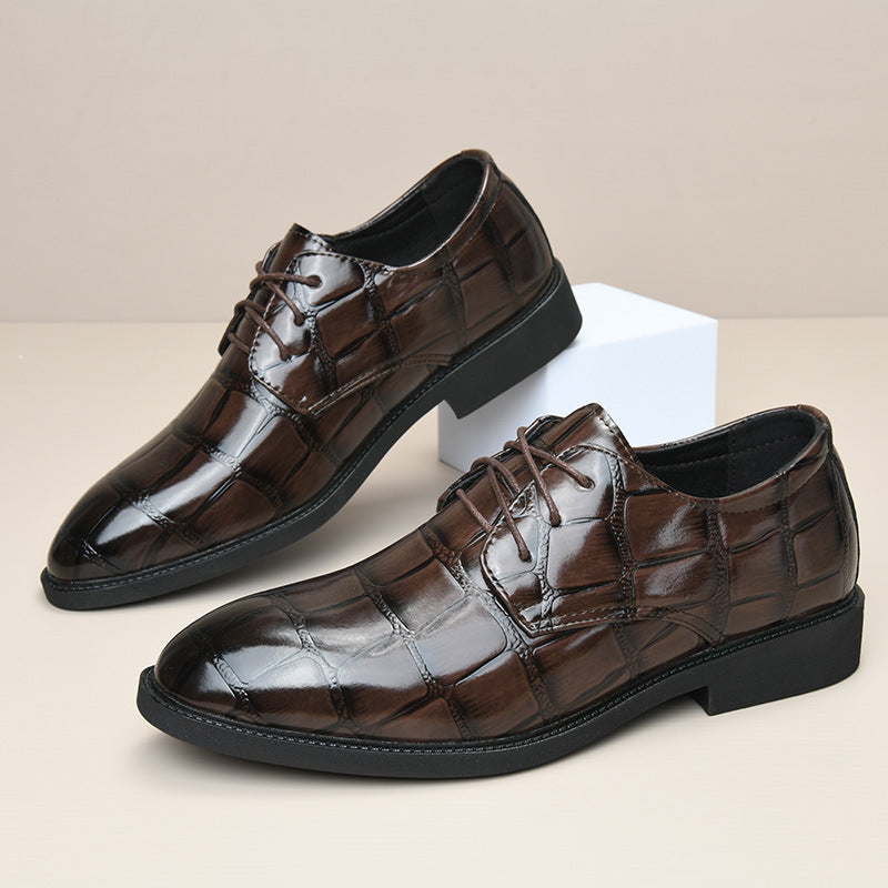 Men's Leather Wedding Shoes Formal Dress Footwear