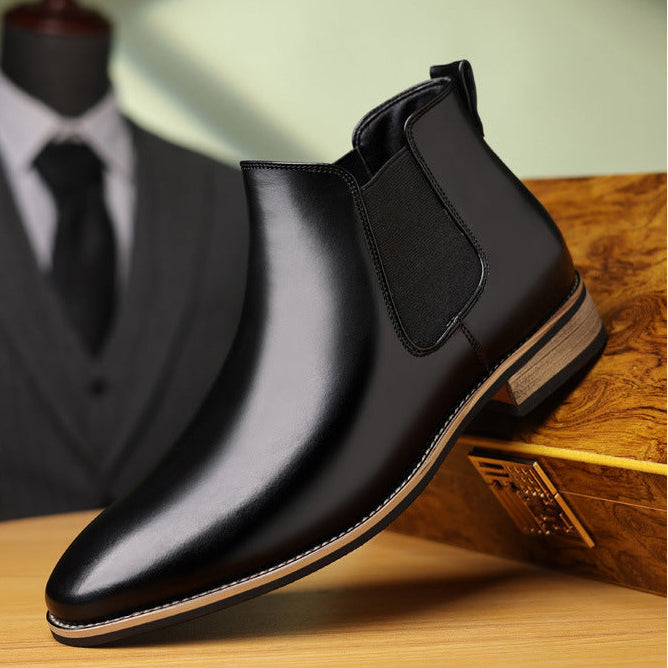 Men's Leather Boots with Lace-Up Closure | Casual Footwear
