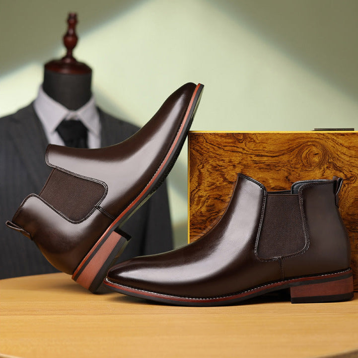 Men's Leather Boots with Lace-Up Closure | Casual Footwear