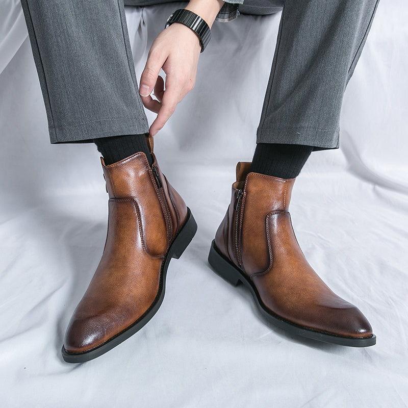Men's Leather Boots | Casual Design | Genuine Leather | Everyday Footwear