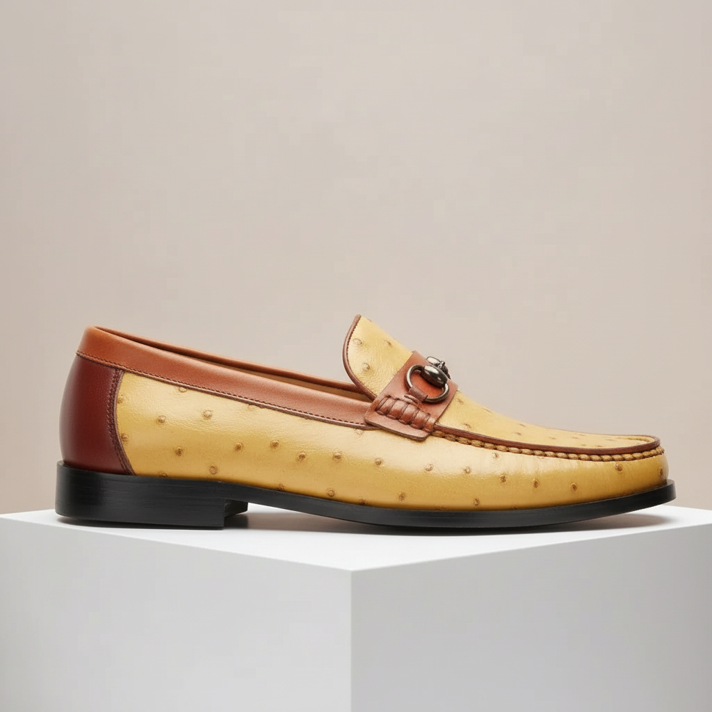 Men's Cowhide Leather Loafers Slip-On Casual Shoes
