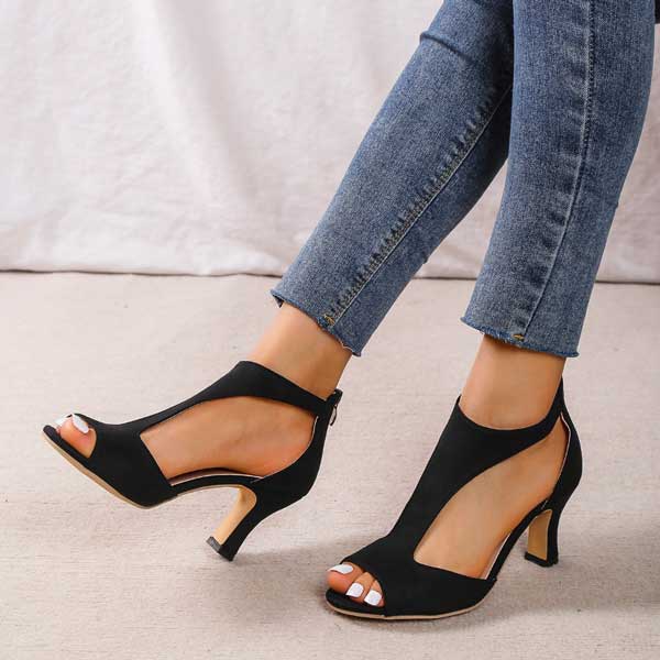 Women's Heeled Sandals | Cushioned Footbed | Slip-On | Casual Footwear