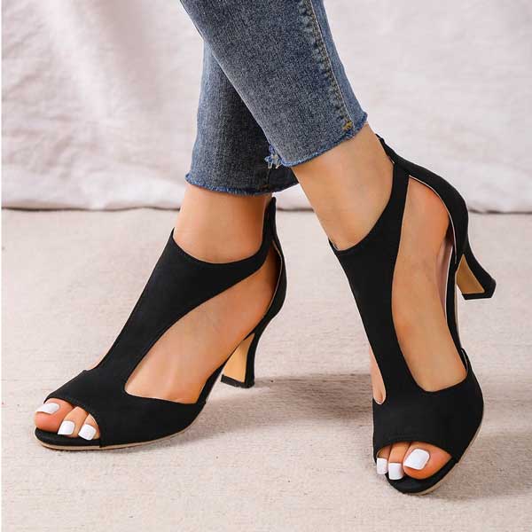 Women's Heeled Sandals | Cushioned Footbed | Slip-On | Casual Footwear