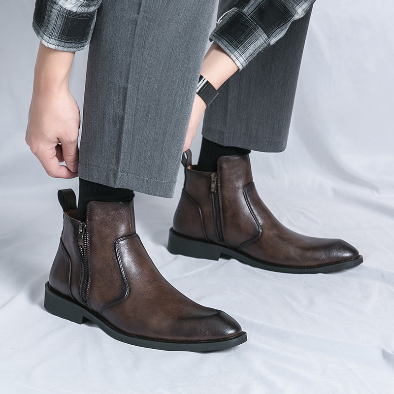 Men's Leather Boots | Casual Design | Genuine Leather | Everyday Footwear