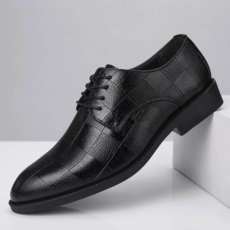 Men's Leather Wedding Shoes Classic Design Formal Footwear