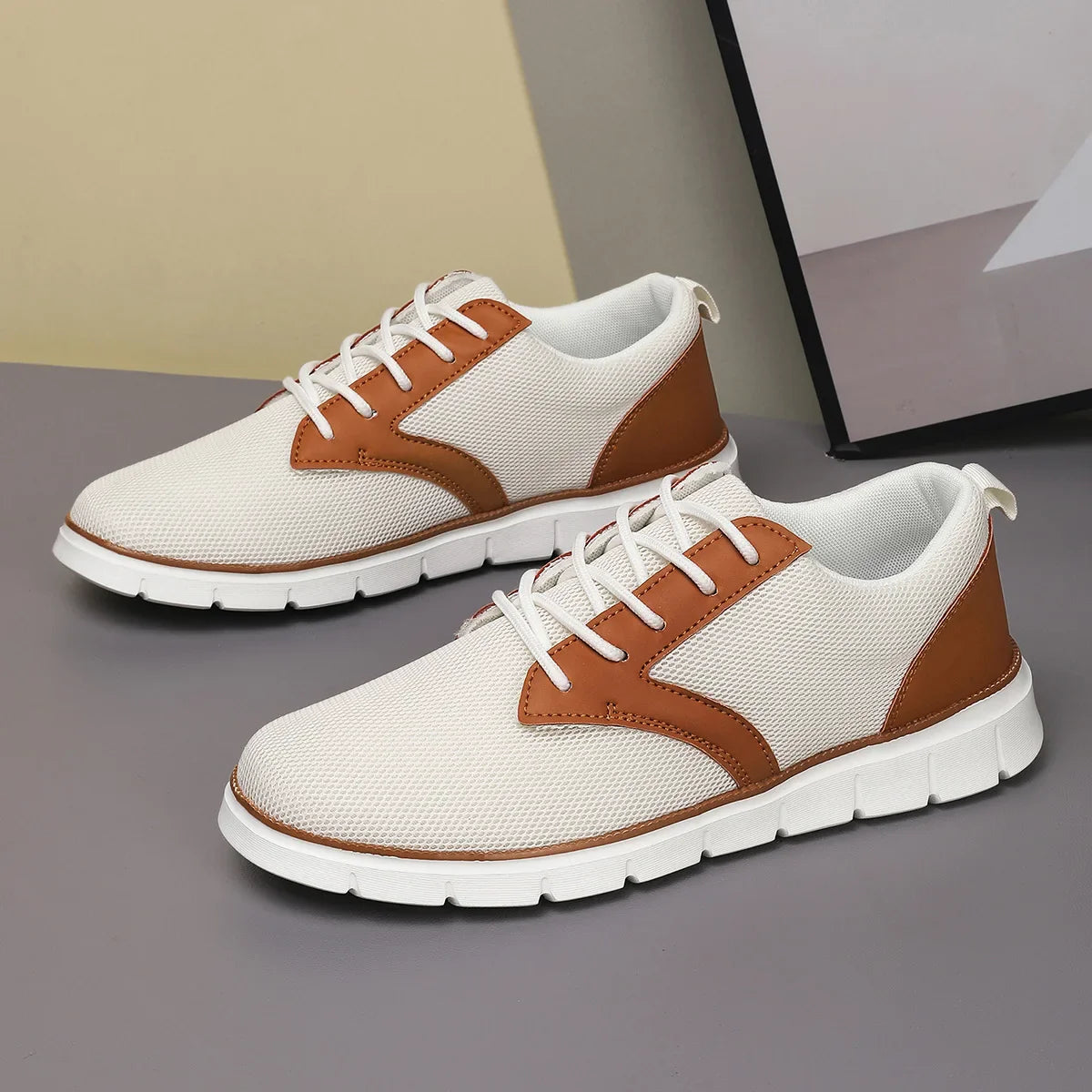 Men's Sneakers Orthopedic Footbed Canvas Leather Casual