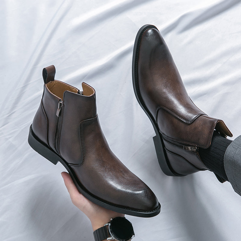 Men's Leather Boots | Casual Design | Genuine Leather | Everyday Footwear