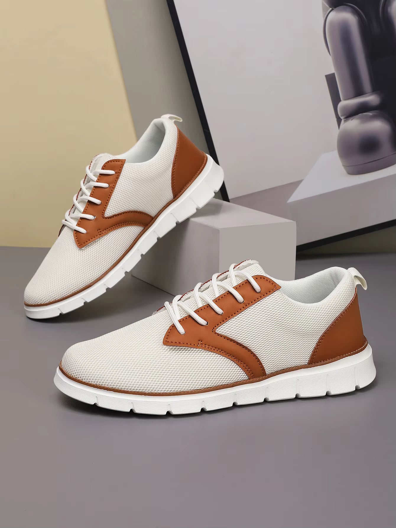 Men's Sneakers Orthopedic Footbed Canvas Leather Casual