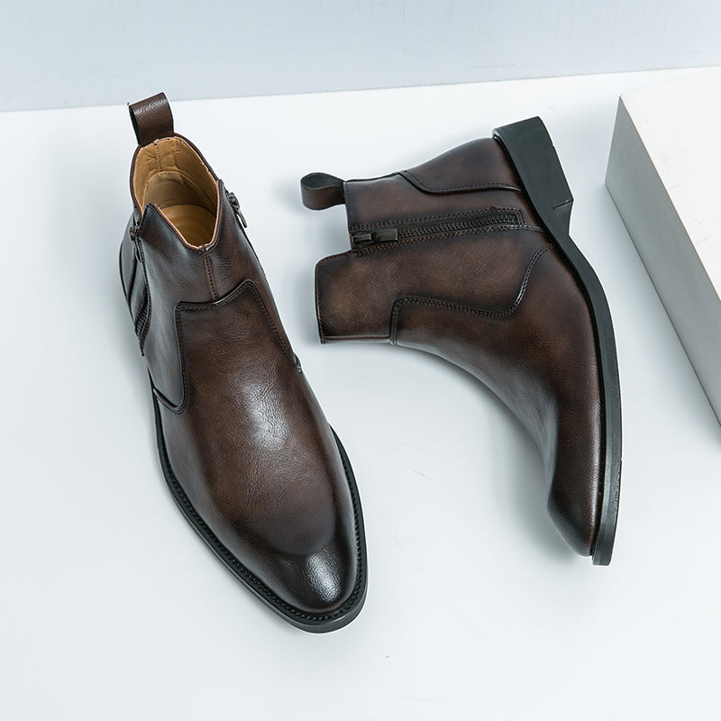 Men's Leather Boots | Casual Design | Genuine Leather | Everyday Footwear