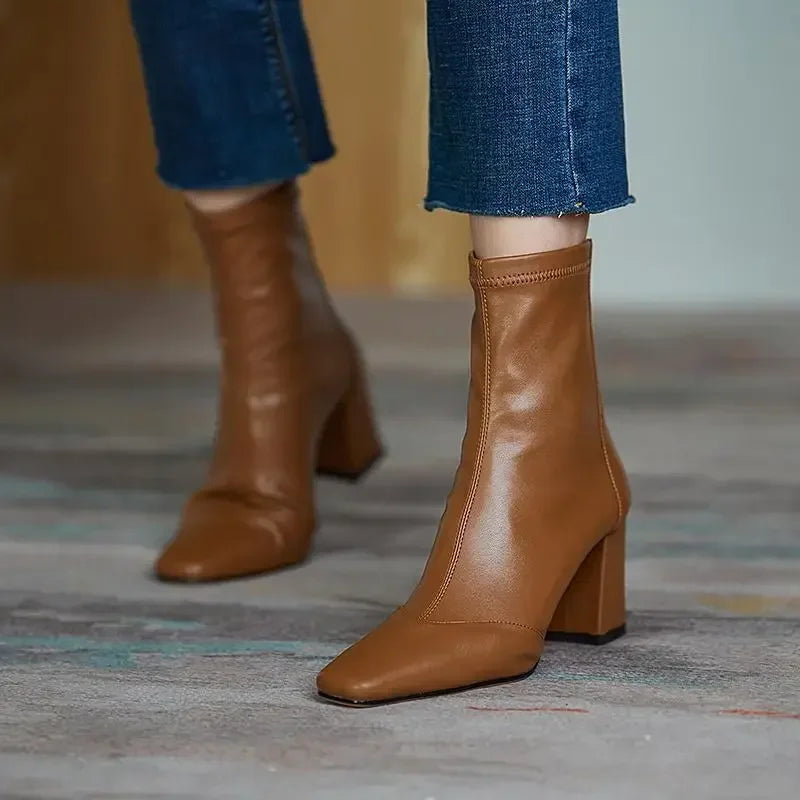 Women's Ankle Boots Slip-On Casual Footwear