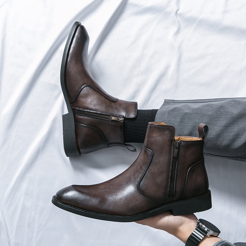 Men's Leather Boots | Casual Design | Genuine Leather | Everyday Footwear