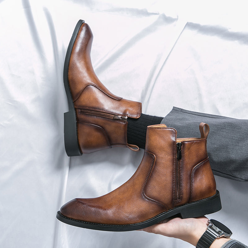 Men's Leather Boots | Casual Design | Genuine Leather | Everyday Footwear