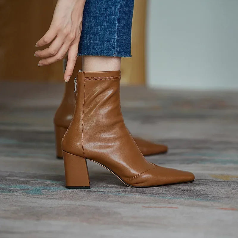 Women's Ankle Boots Slip-On Casual Footwear