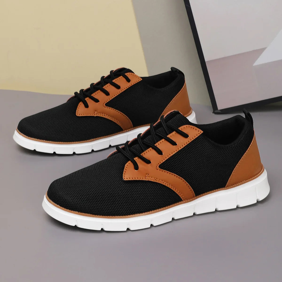 Men's Sneakers Orthopedic Footbed Canvas Leather Casual