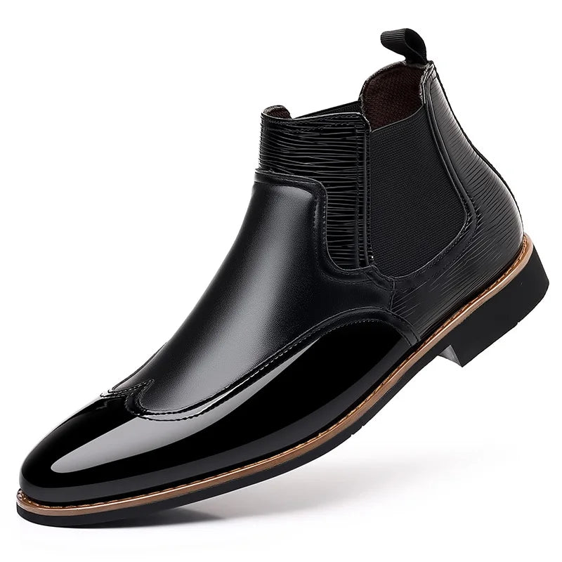 Men's Leather Boots Stylish Design Casual Footwear