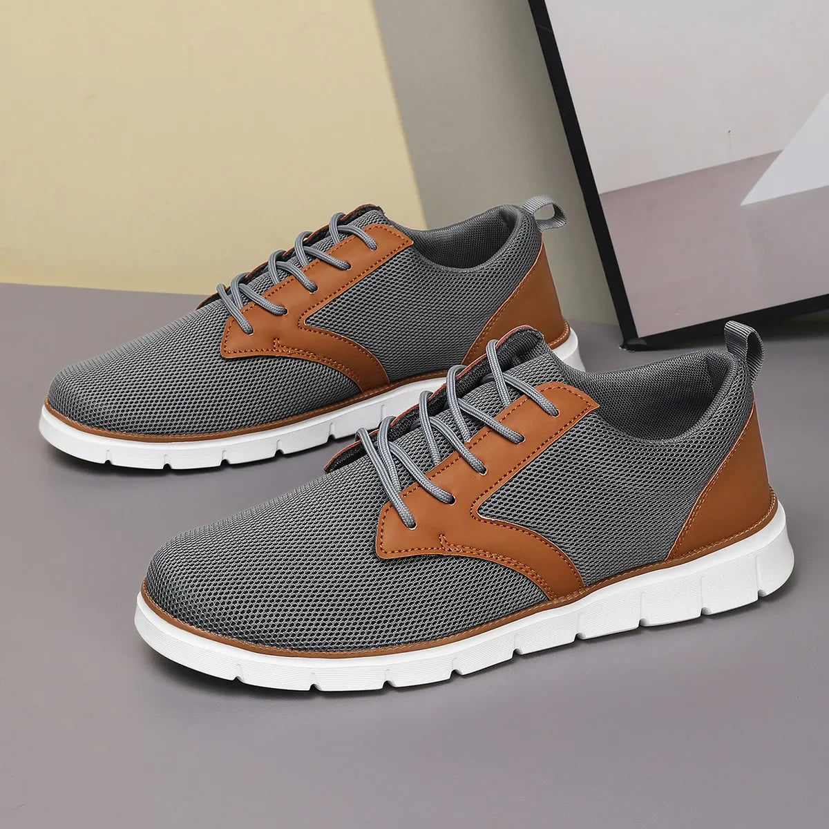 Men's Sneakers Orthopedic Footbed Canvas Leather Casual