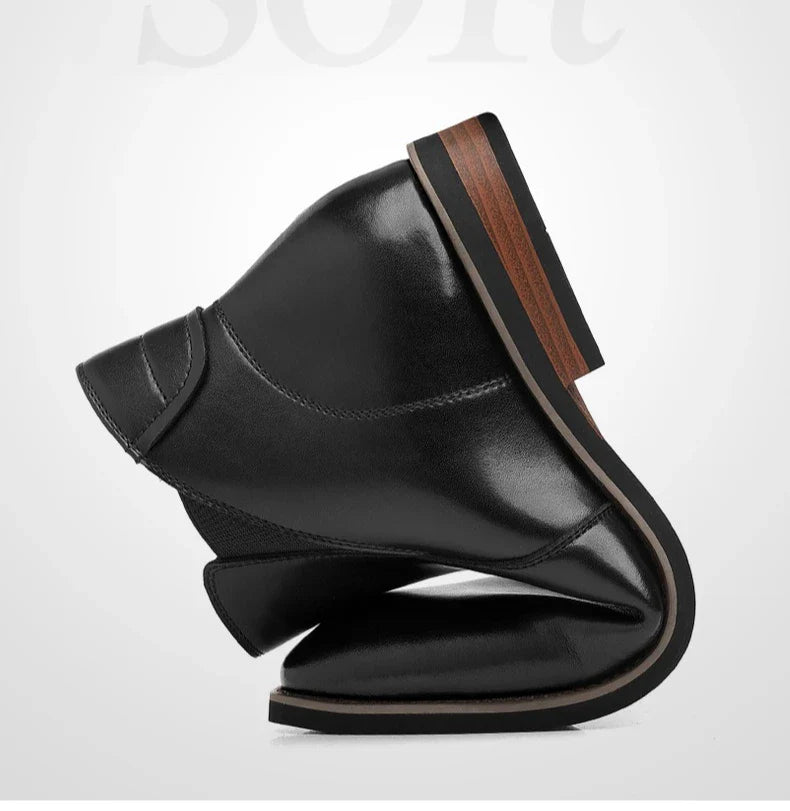 Men's Chelsea Boots Leather Slip-On Casual Footwear