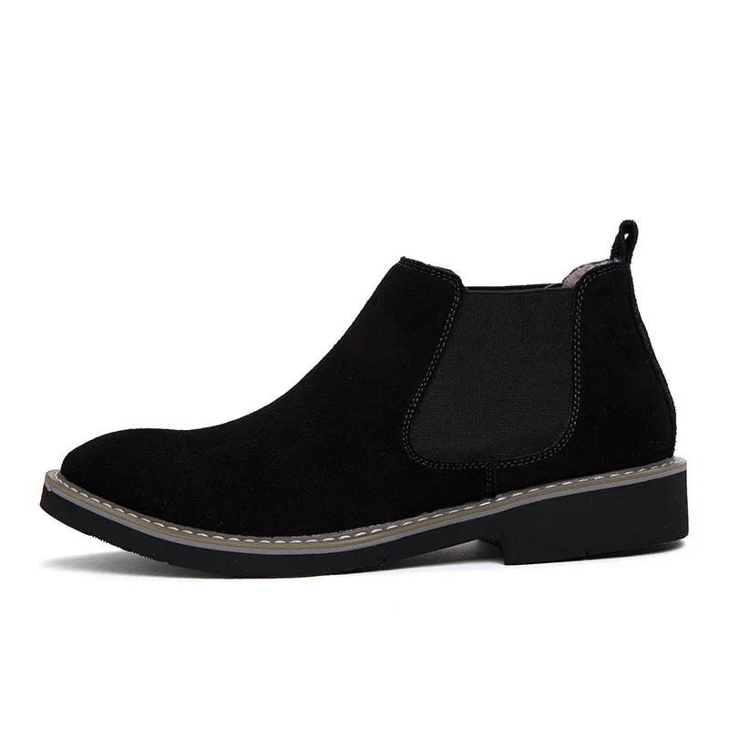 Men's Chelsea Boots Suede Slip-On Casual Footwear