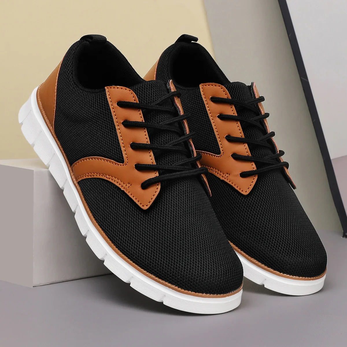 Men's Sneakers Orthopedic Footbed Canvas Leather Casual
