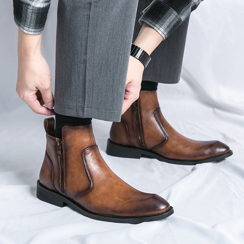 Men's Leather Boots | Casual Design | Genuine Leather | Everyday Footwear