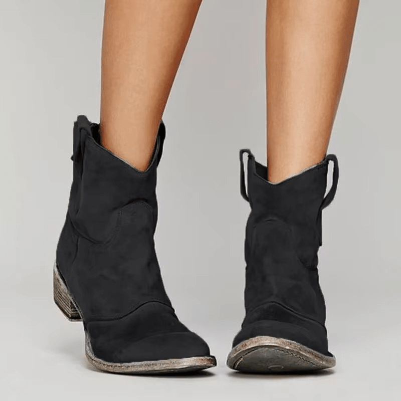 Women's Ankle Boots | Pointed Toe Slip-On Booties | Stylish Footwear