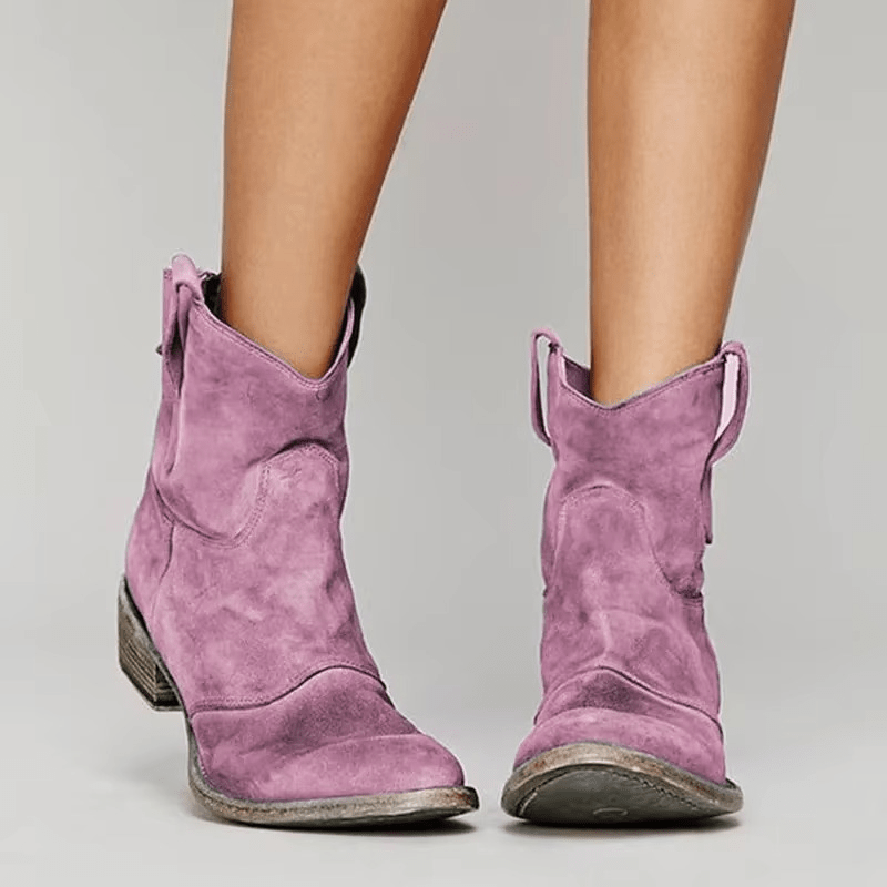 Women's Ankle Boots | Pointed Toe Slip-On Booties | Stylish Footwear