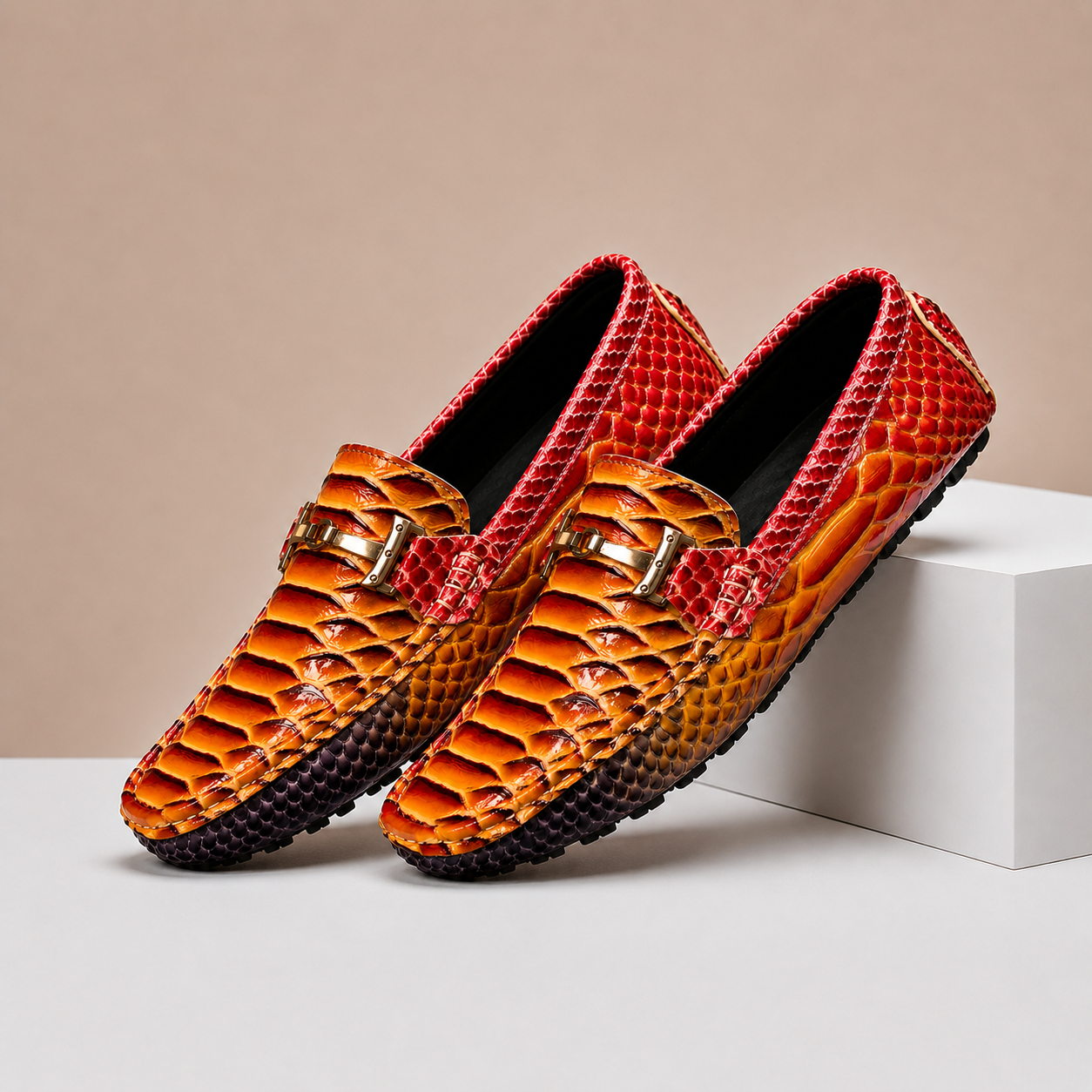 Men's Slip-On Loafers Casual Shoes Genuine Leather