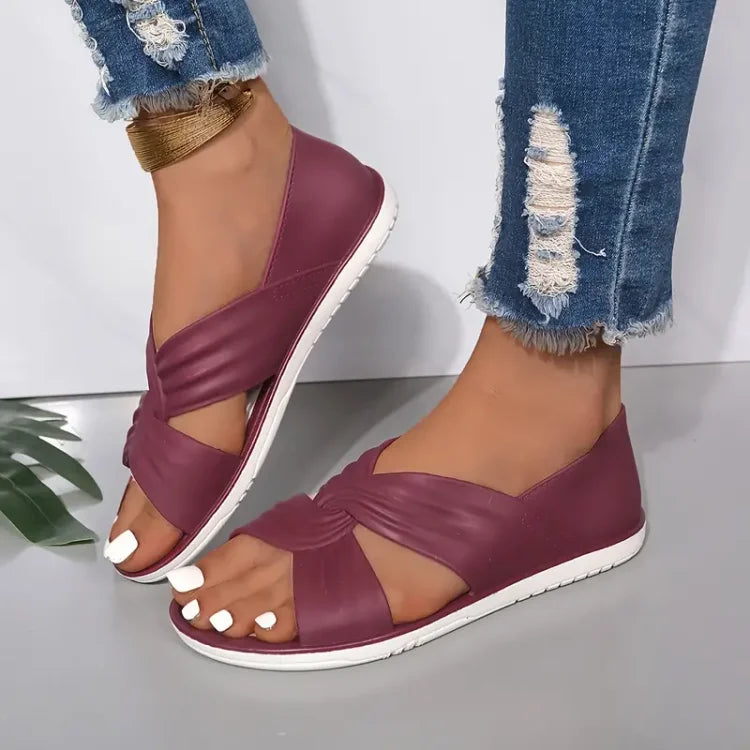 Women's Cushioned Cross-Strap Sandals | Casual Footwear