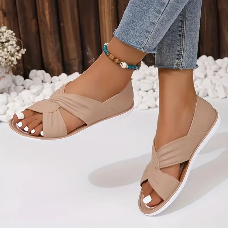 Women's Cushioned Cross-Strap Sandals | Casual Footwear