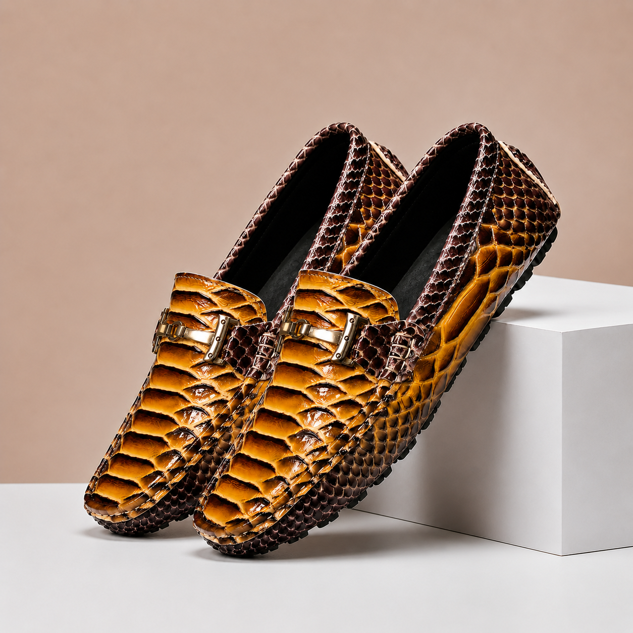Men's Slip-On Loafers Casual Shoes Genuine Leather