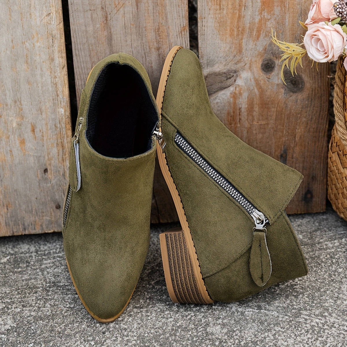 Women's Side-Zip Ankle Boots - Everyday Casual Footwear