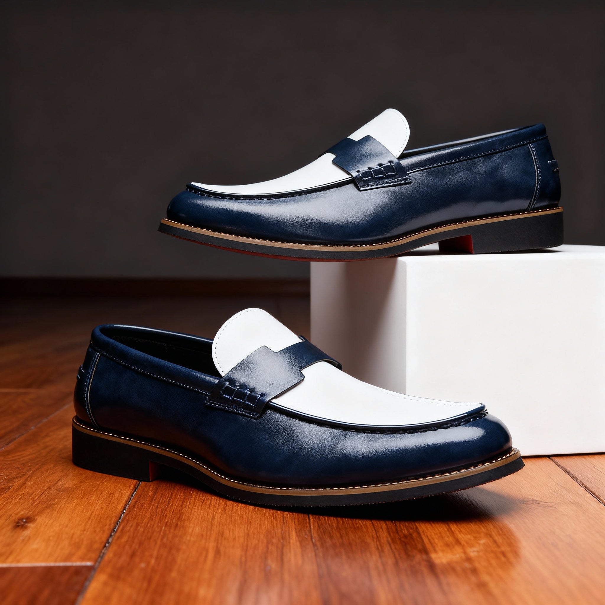 Men's Italian Loafers Slip-On Casual Footwear