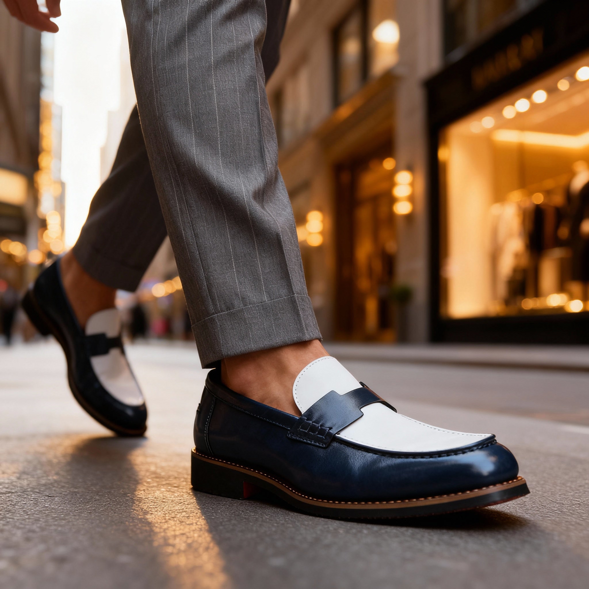 Men's Italian Loafers Slip-On Casual Footwear