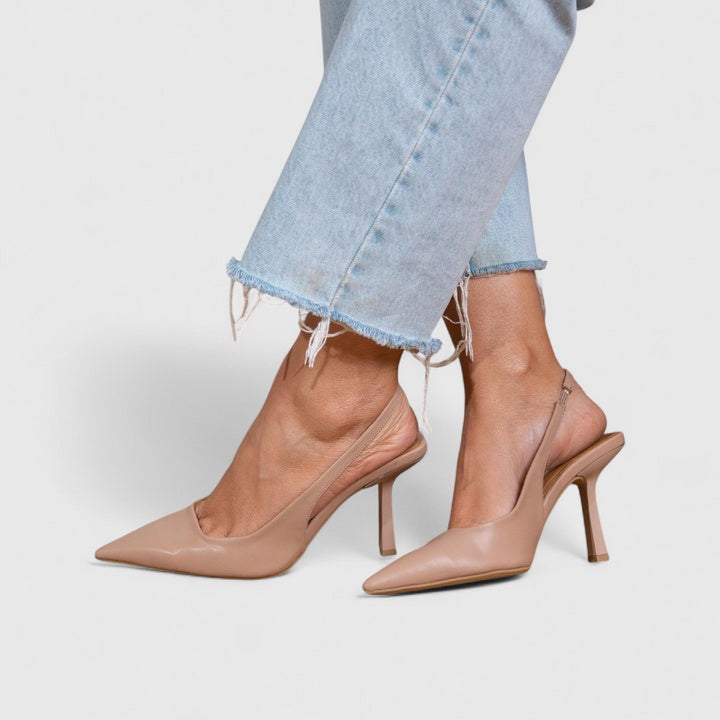 Classic Nude Low Heel Pumps